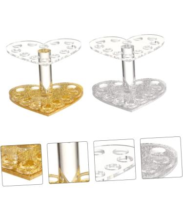 DOITOOL 2pcs Nail Art Heart Pen Holder Eyeliner Pencil Eyeliner Holder Makeup Brush Holder Lipstick Stand - Buy Online on GoSupps.com
