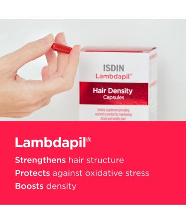 ISDIN Lambdapil Hair Density Capsules - 60 Count for Thinning Hair | Hair Thickening Vitamin Supplement - Buy Online on GoSupps.com