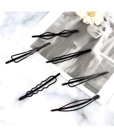 24PCS Hair Clips 8 Styles Hair Grips Hair Pins Hair Styling Accessories Hair Barrette Clips for Women Girls DIY Black - Buy Online on GoSupps.com