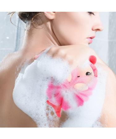 Minkissy Mermaid Kids Bath Loofah Sponge Set - 2 Pack Animal Shower Loofahs for Body Scrubbing and Exfoliation - Buy Online on GoSupps.com