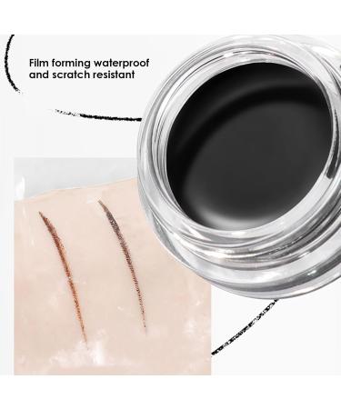  Eastuy Gel Eyeliner - 2-in-1 Waterproof Black and Brown Gel Eyeliner Set Smudge-Proof - Long-Lasting Gel Eyeliner for Makeup Shows Dates Women and Girls - Eastuy - Buy Online on GoSupps.com