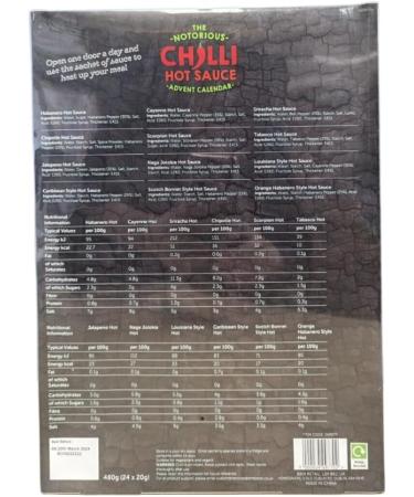 Spice Up Your Holidays: Hot Sauce Advent Calendar - 24 Days Christmas Countdown with 12 Fiery Chilli Sauces - Buy Online on GoSupps.com