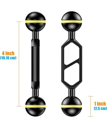Sea Frogs 4.0 Double Ball Arm: Essential Lightweight Underwater Photography Gear for Diving - Aluminum Alloy - Buy Online on GoSupps.com