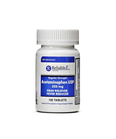 Reliable 1 Regular Strength Acetaminophen USP 325 mg 100 Tablets