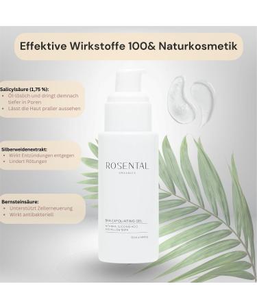 Rosental Organics BHA Exfoliating Gel - 50ml Natural Facial Care for Blackheads & Impurities - Salicylic Acid & Willow Extract - Made in Germany - Buy Online on GoSupps.com