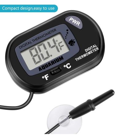 Neptonion Aquarium Thermometer - LCD Digital Fish Tank Temperature Monitor with Suction Cup for Reptiles - Buy Online on GoSupps.com