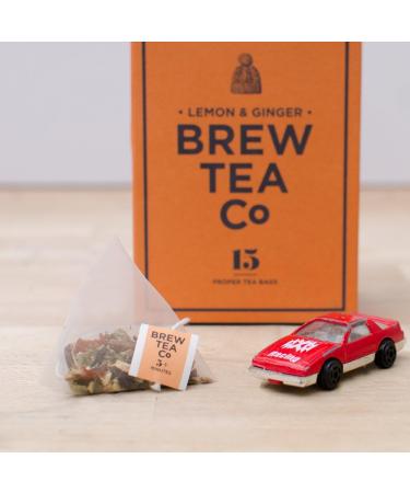 Brew Tea Co Lemon & Ginger Proper Tea Bags - 15 Count - Buy Online on GoSupps.com