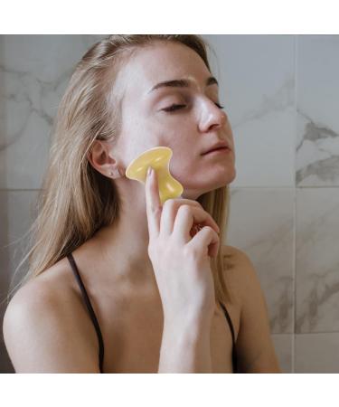 Uonlytech Massage Stone - Gua Sha Roller for Face & Neck Acupoint Massager Rose Jade Soft Tissue Scraper - Manual Facial Massage Tool - Buy Online on GoSupps.com