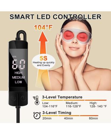 KOVNLO Heated Eye Mask - Washable USB Electric Warm Compress for Dry Eyes Blepharitis Styes & MGD - Gray - International Shipping Available - Buy Online on GoSupps.com