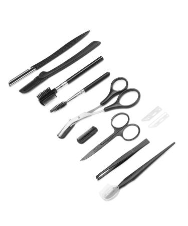 Buy Professional 10-Piece Eyebrow Care Set | Scissors Comb Tweezers & Shaving Tools - International Shipping Available - Buy Online on GoSupps.com