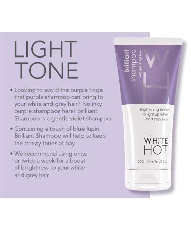 White Hot Cleanse Duo - Brilliant & Glorious Shampoo 200ml | Brightening & Shine for White & Grey Hair | Best Purple Shampoo - Buy Online on GoSupps.com
