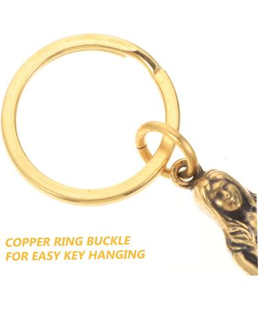 Bestoyard 1 Set Beauty Key Pendant & Ear Cleaning Tools | Wooden Spoons & Brass Ear Scoop | Car Accessories & Cosmetic Cleaner - Buy Online on GoSupps.com