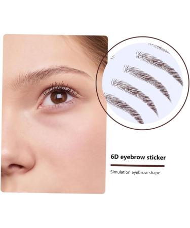 FRCOLOR 8 Pcs Eyebrow Stickers Black Makeup Eyebrow Transfer Tattoos Artificial Eyebrow 4d Make up Mold - Buy Online on GoSupps.com