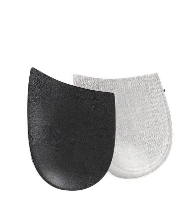 Liner Heel Cups GEL Heel Protectors Foot Orthotic Inserts Adult Premium Stand for Plantar Fasciitis and Heel Blister Prevention(Transparent base black noodles Large)