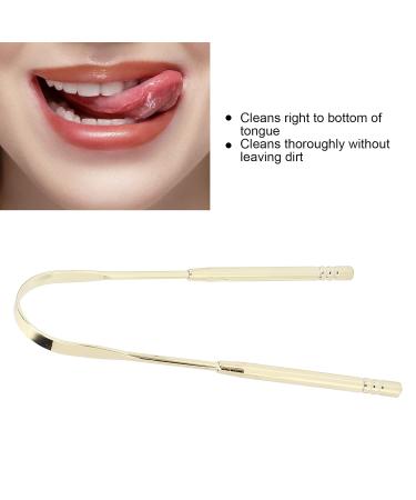 Donfafecuer Stainless Steel Tongue Scrapers - 2PC Set for Adults | Portable & Durable for Home Travel & Work (Golden) - Buy Online on GoSupps.com