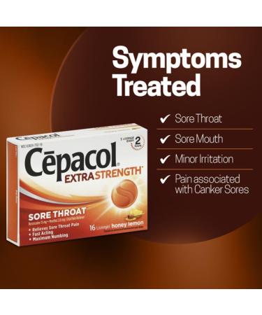 Cepacol Maximum Strength Throat Drop Lozenges Honey Lemon 16 Count (Pack of 24) - Buy Online on GoSupps.com