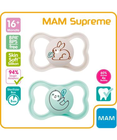 MAM Day & Night Air Silicone Pacifiers 16+ | 4-Pack with Sterilizer Boxes - Perfect for Baby Care - Buy Online on GoSupps.com