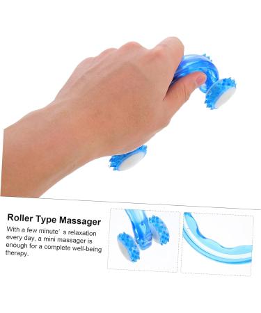 Lurrose 2-in-1 Muscle Roller Stick - Deep Tissue Massage & Acupressure Tool for Body Care - Multi-Purpose Roller with Four Wheels - Perfect for Self-Massage & Golf Use (14x8cm) - Buy Online on GoSupps.com