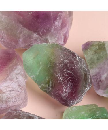 Soulnioi Bicolor Fluorite Crystal Raw Stones (2-3cm) - 4pcs | Healing Crystals for Meditation, Wicca, Reiki | Chakra Balancing and Purification - Buy Online on GoSupps.com