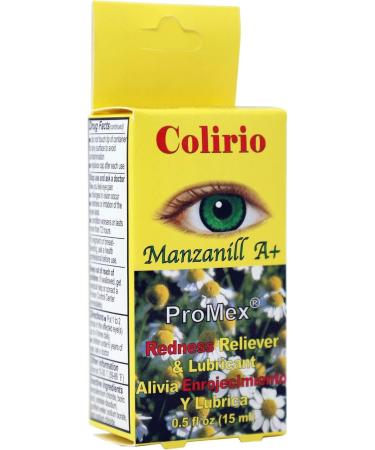 Colirio Manzanill A+ Eye Lubricant Redness and Dryness Relief 2-Pack of 0.5 FL Oz Bottles. - Buy Online on GoSupps.com