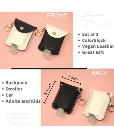 Hand Sanitizer Holder Keychain - 2 Pack Clip On Case for Travel Size 2oz Bottles - Perfect Stocking Stuffers - Buy Online on GoSupps.com
