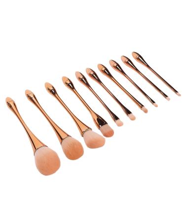 Professional 10-Piece Rose Gold Makeup Brush Set | Eye Shadow Concealer & Blusher Brushes for Flawless Application - Buy Online on GoSupps.com