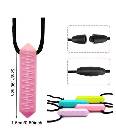 GWAWG 4PCs Sensory Chewing Necklace - Durable Silicone for Autism | Perfect for Kids & Adults - Buy Online on GoSupps.com