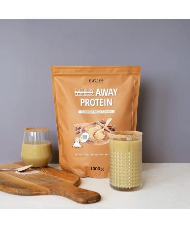 Nutri + Vegan Protein - Protein Powder Cinnamon Sugar - Soy Free Protein 1kg - Protein Mix 5k Peas Buckwheat Hemp Seeds Rice and Pumpkin Seeds - Buy Online on GoSupps.com