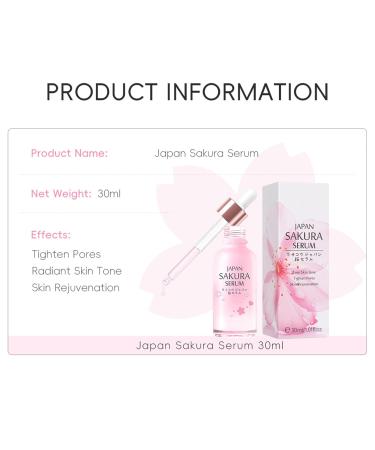 30ml Cherry Blossom Face Serum Daily Plumping Essence for Nourished Smooth Skin Pink One Size One Size Pink - Buy Online on GoSupps.com