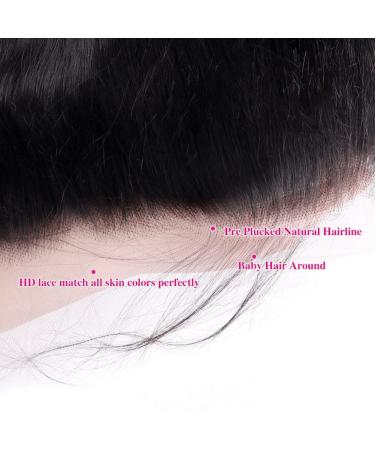 JARAMA 22 Inch Straight Lace Front Human Hair Wig HD Pre Plucked 13x4 Transparent Frontal Glueless 180 Density for Black Women - Buy Online on GoSupps.com