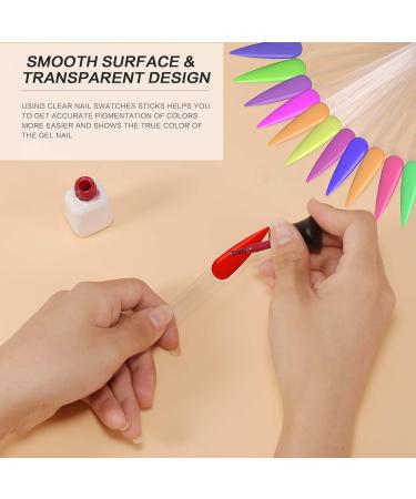 50pc Clear Fan-shaped Nail Art Swatches Sticks for Practice and Display - Keilend - Buy Online on GoSupps.com