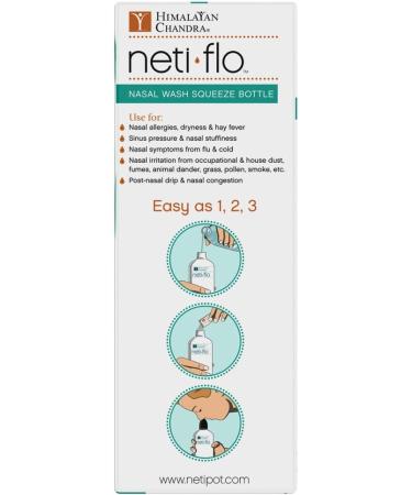 Himalayan Neti Flo Nasal Wash Bottle | 30 Sachets, 10 Ounce | Natural Sinus Relief - Buy Online on GoSupps.com
