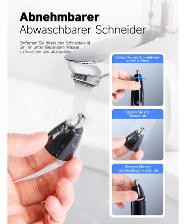 2023 Professional Ear and Nose Hair Trimmer Clipper for Men - Painless Facial & Eyebrow Grooming Tool in White - Buy Online on GoSupps.com