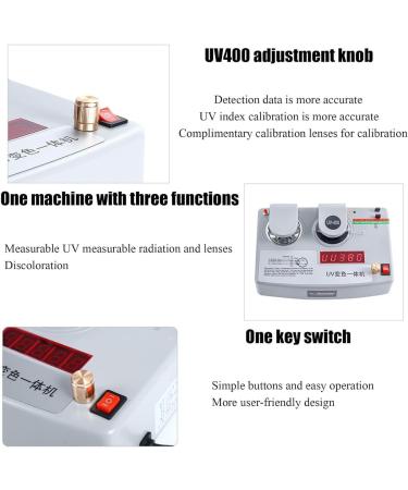 Photochromic Lens Tester Photochromic Coating Lens Measurer Anti-Ultraviolet Lens Testing Machine Anti-Radiation Detector for Individuals Eyeglass Stores Optician - Buy Online on GoSupps.com