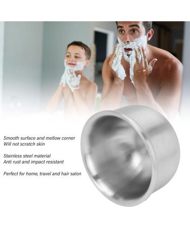 GFRGFH Men's Stainless Steel Shaving Soap Bowl | Professional Portable Barber Mug for Home & Shop Use - Buy Online on GoSupps.com