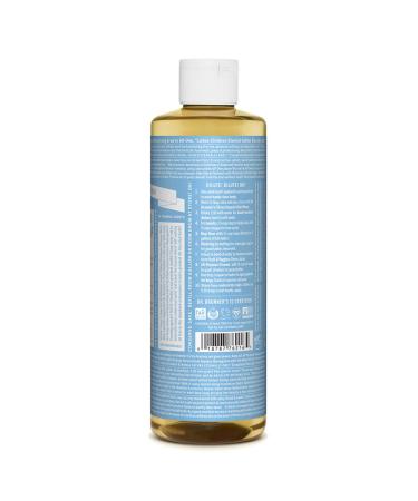 Dr. Bronner's 18-in-1 Hemp Unscented Baby-Mild Pure-Castile Soap 16 oz - Eco-Friendly Liquid Soap for Sensitive Skin | International Shipping Available - Buy Online on GoSupps.com