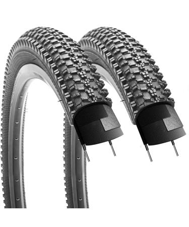 2 Pack 24/26x1.95 Inch Bike Tire Folding Bead Replacement Tire Double Packing for MTB Mountain Bicycle Tire with or Without Inner Tubes and Levers