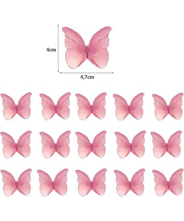 48 Pink Edible Butterflies for Cake Decoration | Alegre Tortendeko Perfect for Birthdays Cupcakes & Muffins - Buy Online on GoSupps.com