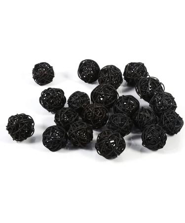 20 Decorative Rattan Balls - Black & Pink Willow Bowl Fillers Ornaments for Weddings & Christmas Pet-Friendly - Buy Online on GoSupps.com