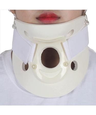 SAFWEL White Support Fixed Neck Brace - Polymer Foam Rubber Cervical Traction Immobilizer for Pain Relief & Stability - Buy Online on GoSupps.com