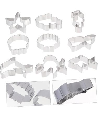 PRETYZOOM 9pcs Silver Molds Mold Supplies Stainless Ocean Steel Biscuit Lovely Tools Themed for Lover Marine - Buy Online on GoSupps.com