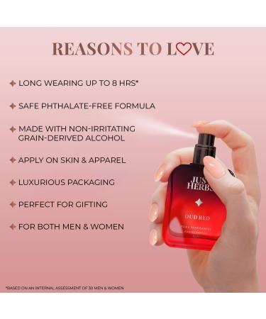 CREATION KRIVA Just Herbs Intense Oud Red EDP Perfume Spray for Men Long Lasting Fragrance - 50 ml - Buy Online on GoSupps.com