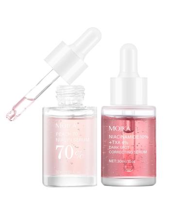 Dark Spot Correcting Serum Peach 70% Niacinamide Serum for Acne Scars Post-Acne Marks Korean Skincare Set for Teenagers Adult