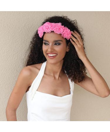 scicent Headbands for Girls Boho Head Band Blue Flower Elastic Hairband Hair Accessories for Women Wide Bezel Girls Hair Hoop Blue - 16120 - Buy Online on GoSupps.com