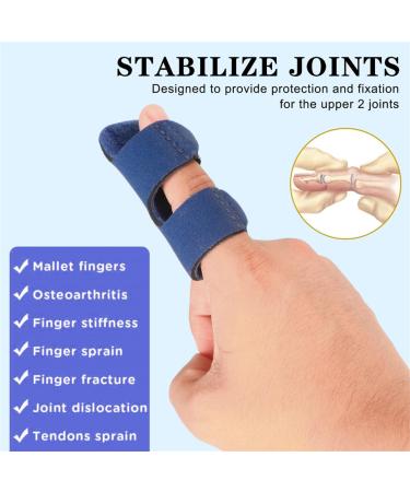 Adjustable Trigger Finger Splint Brace - Finger Straightener & Support for Arthritis Knuckle Injury & Broken Fingers - 2pcs - Buy Online on GoSupps.com