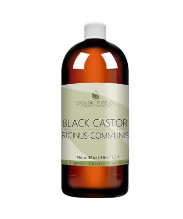 Jamaican Black Castor Oil - 32 OZ 100% Pure Organic Cold Pressed Filtered Hexane & Chemical Free Premium Therapeutic Grade A Caster - Perfect for Hair Body Skin Care - Eyelash Eyebrow Hair Growth - Packaging May V...