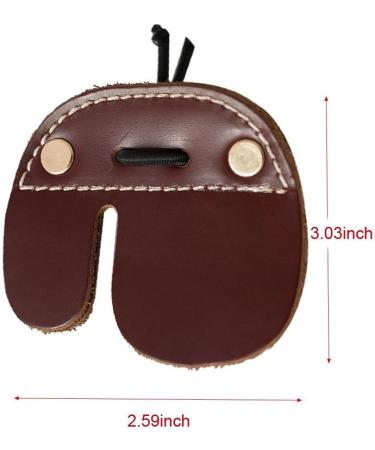CyberDyer Cow Leather Archery Finger Tab for Recurve Bows - Brown | Hunting Finger Protector - Buy Online on GoSupps.com