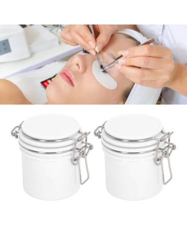 Pot de Stockage de Colle Cils de Grande capacit avec Boucle d' tanch it Emp che le S chage et la Chute Rapides Parfait pour les Extensions (WHITE) - Buy Online on GoSupps.com