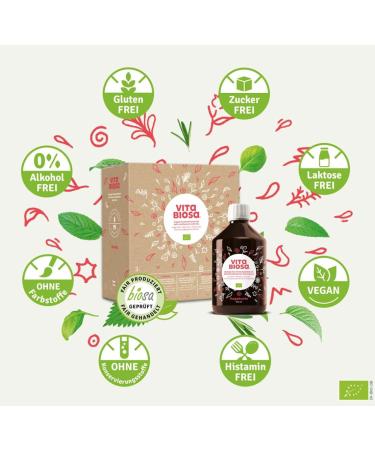 Vita Biosa Rosehip 3L Bio Herbal Ferment Drink - Milk Acid Bacteria + Free Crystal Salt Sun Crystals 1.090g | International Shipping - Buy Online on GoSupps.com