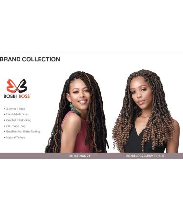 Bobbi Boss Nu Locs 24 Synthetic Hair Crochet Braids 24 Inch - 6 Pack (1B) - Buy Online on GoSupps.com